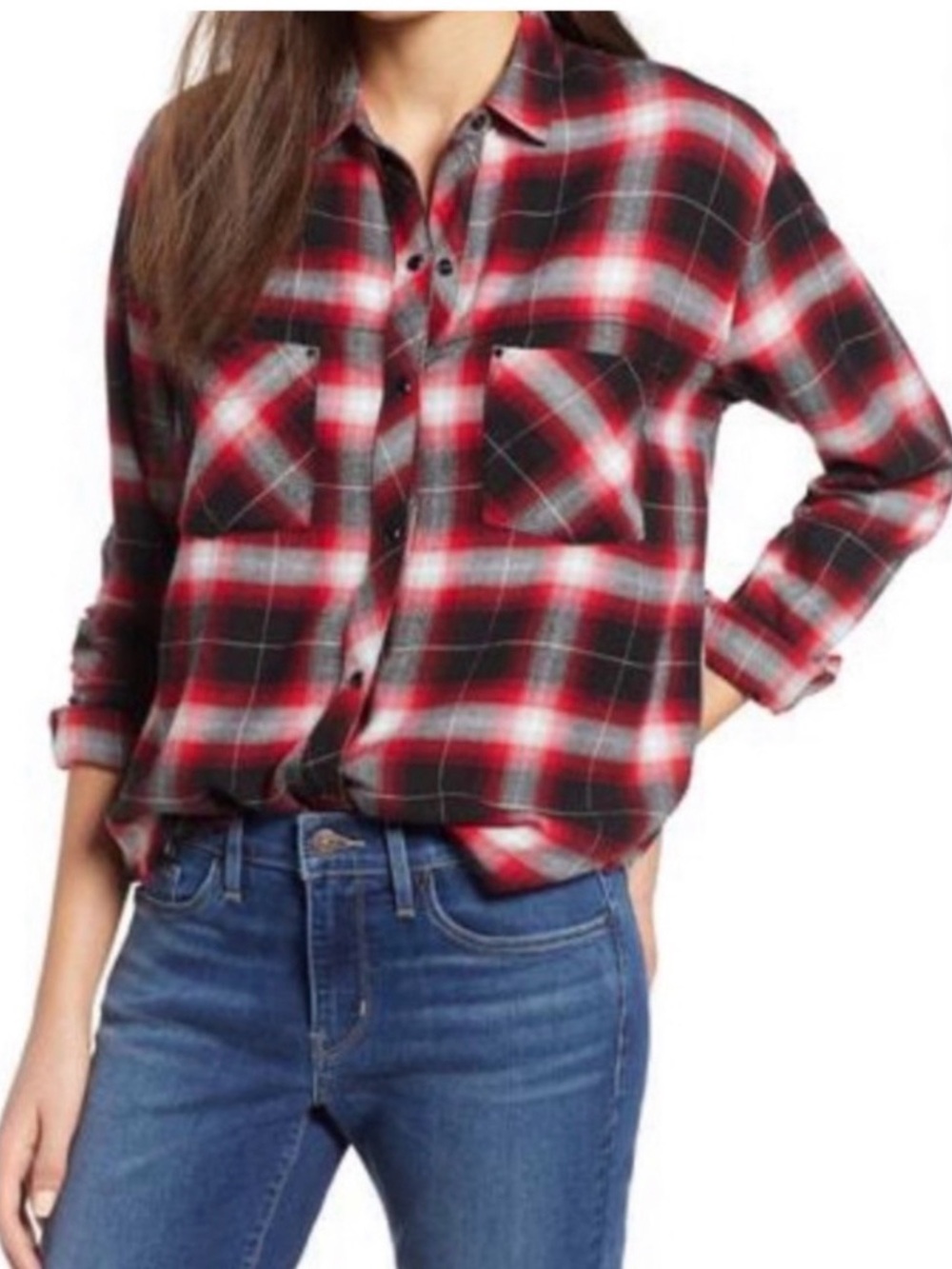 Rails Leo Red & Black Plaid Button-Down Shirt
